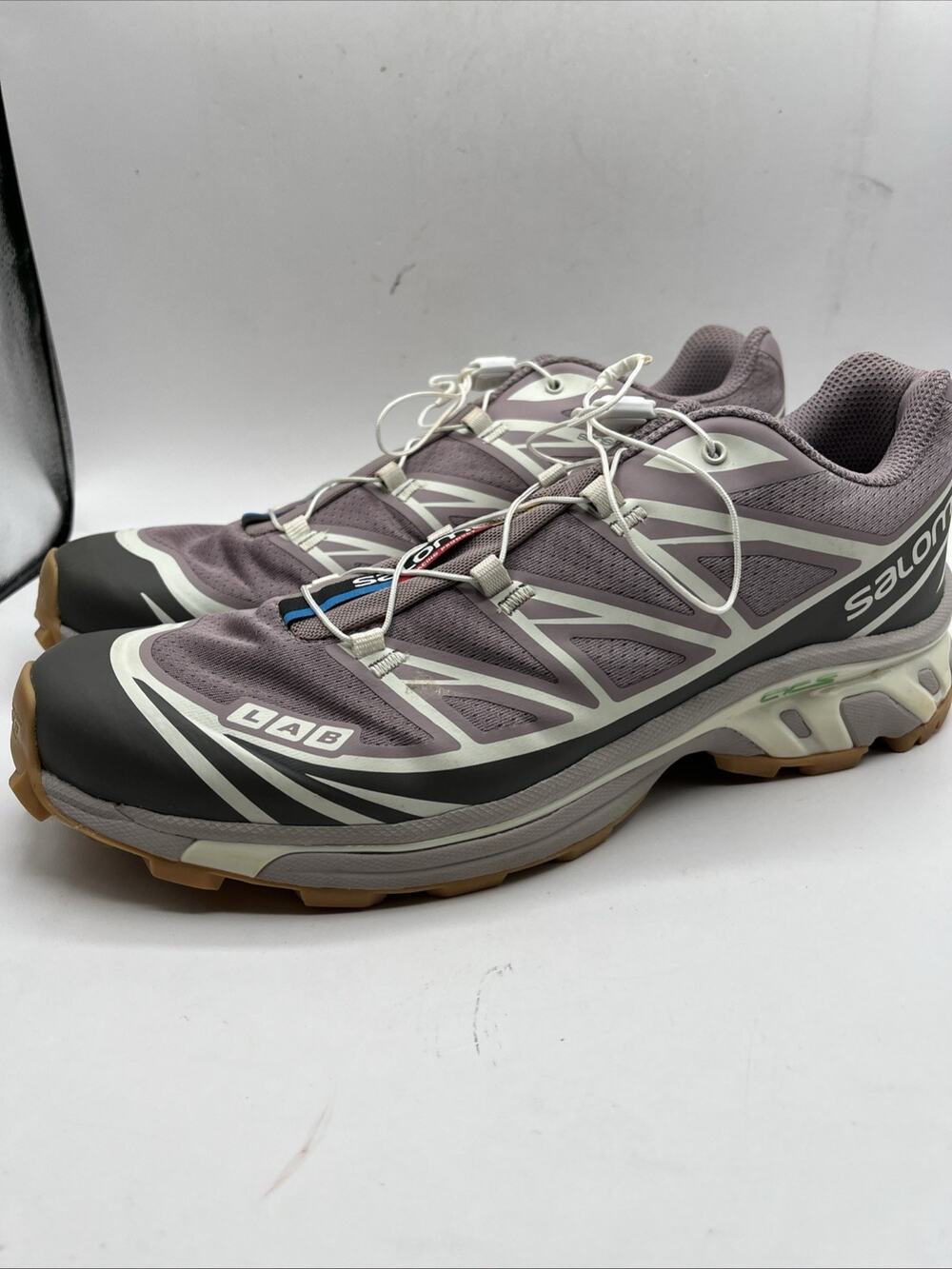 SALOMON Xt-6 471482 Purple White Gray Athletic Sneakers Shoes Sz US W11.5 M 10.5